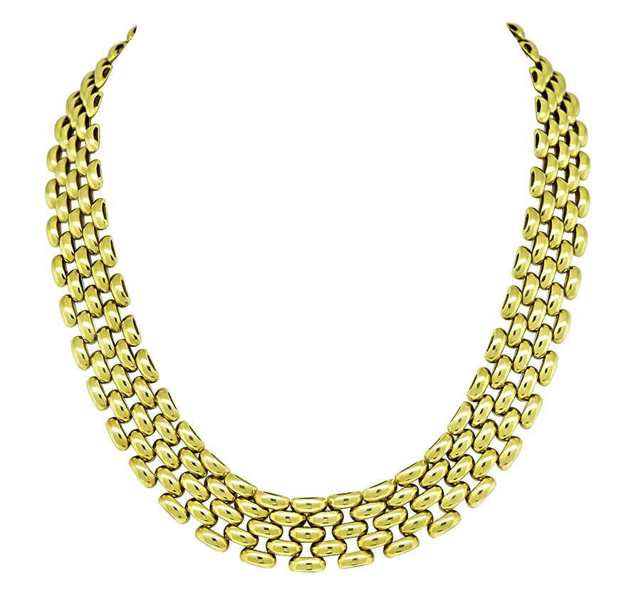 Vintage Gold Panther Link Necklace