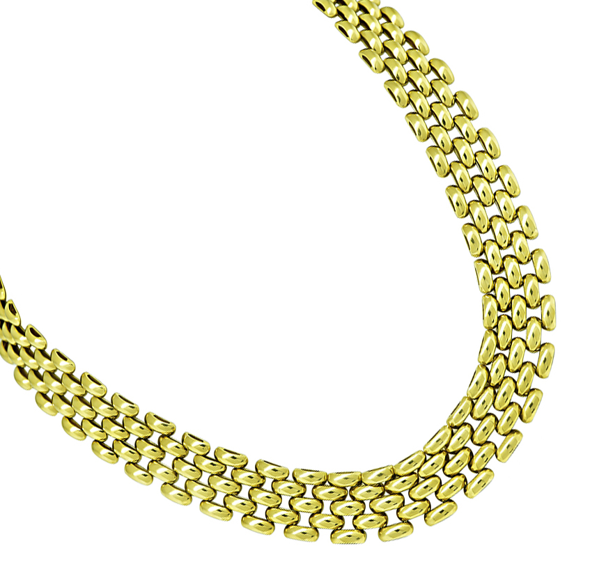 Vintage Gold Panther Link Necklace