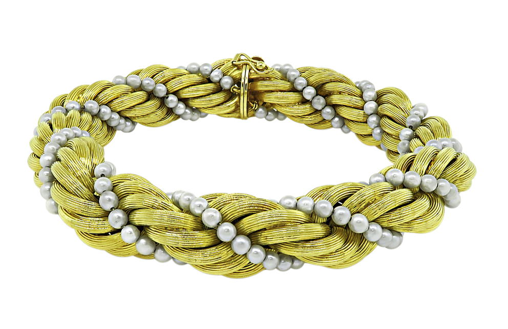 1960s Pearl Gold Bracelet