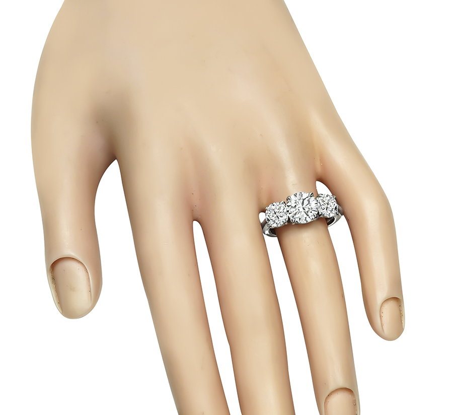 Vintage Tiffany & Co GIA 4.03cttw Diamond Engagement Ring 