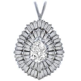 diamond 14k white gold  pendant 1