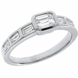 diamond 18k white gold engagement ring 1