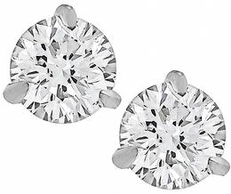 1.01ct diamond stud earrings photo 1