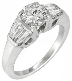 1.02ct diamond 14k gold engagement ring 3/4 view photo