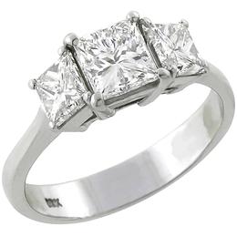 diamond 18k  white gold engagement ring 1