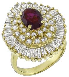 1.25ct Ruby 1.20ct Diamond Ring Photo 1