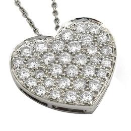 14K white gold heart slide pendant 1