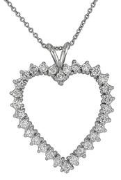 1.50ct diamond gold heart pendant photo 1