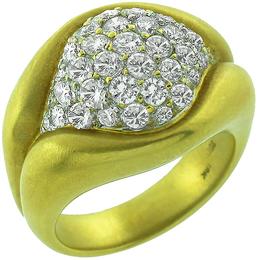 diamond 18k yellow gold ring 1