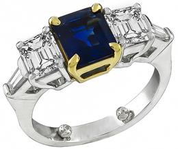 1.75ct Sapphire 1.00ct Diamond Ring Photo 1