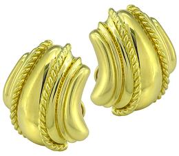 18k yellow gold earrings photo 1