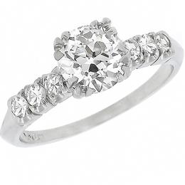 diamond platinum engagement ring  1