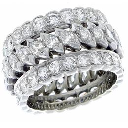  diamond platinum eternity wedding band  1