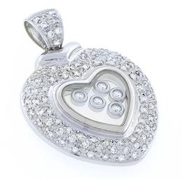  diamond 14k white gold heart pendant 1