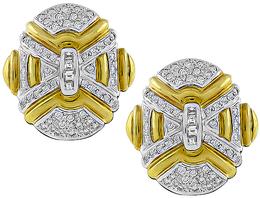 2.20ct Diamond Gold Earrings Photo 1