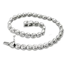 18k white gold tennis bracelet 1