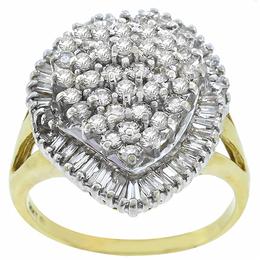  14k yellow gold diamond cluster ring 1