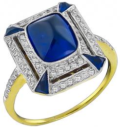 3.00ct Sapphire 0.30ct Diamond Ring Photo 1