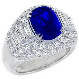  sapphire diamond platinum  ring 1