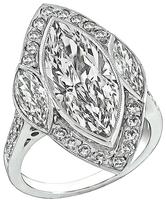 3.17ct Center Diamond Platinum Engagement Ring Photo 1