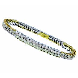 fancy yellow and white  diamond 14k yellow and white  gold bracelet 1