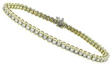 3.60ct diamond gold tennis bracelet photo 1