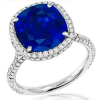 4.80ct Ceylon Sapphire 1.25ct Diamond Engagement Ring 