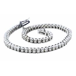  14k white gold diamond tennis bracelet 1