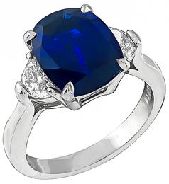 5.17ct Sapphire 0.60ct Diamond Engagement Ring Photo 1