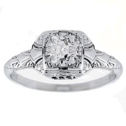 diamond 14k white gold engagement ring  1