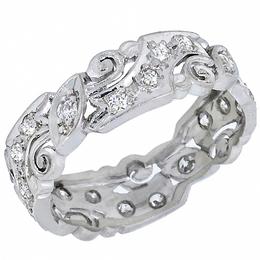 diamond platinum wedding band 1