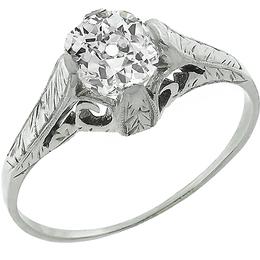 diamond 18k white gold engagement ring 1