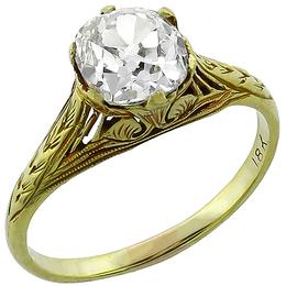 diamond 18k yellow gold engagement ring  1