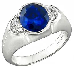 diamond sapphire platinum ring 1