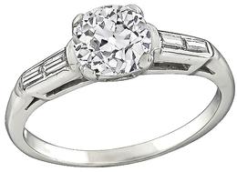  diamond platinum engagement ring 1