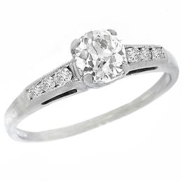  diamond 18k white gold engagement ring  1