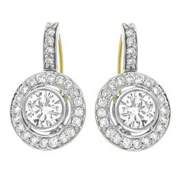  18k yellow and white gold earrings 1