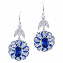 sapphire diamond 18k white gold earrings 1