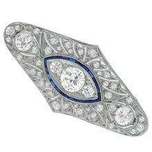 platinum diamond sapphire pin  1