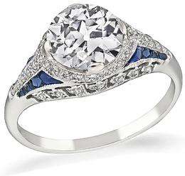 Art Deco Style 1.72ct Diamond Engagement Ring