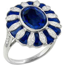 Sapphire Diamond Gold Ring  