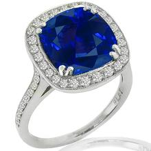 Ceylon Sapphire Diamond Platinum Engagement Ring