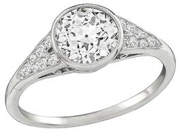 EGL Certified 1.38ct Diamond Engagement Ring Photo 1