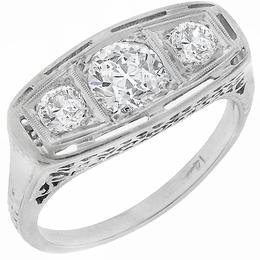 diamond  14k white gold  ring 1