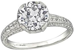 Edwardian GIA Certified 1.62ct Diamond Engagement Ring