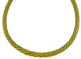 Estate 0.50ct Diamond Gold Twisted Rope Necklace Photo 1