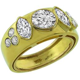 diamond 18k yellow gold ring 1