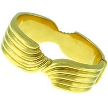 Estate 18k Yellow Gold Ripple Bangle 