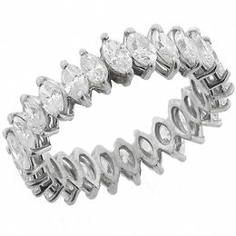 18k white gold diamond eternity wedding band 1