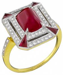 Estate 2.23ct Ruby 0.30ct Diamond Ring Photo 1